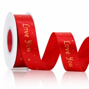 LOVE YOU DECORATED RIBBON(satin)